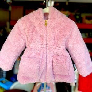 Toddler Girl Fur Zip Up Jacket
